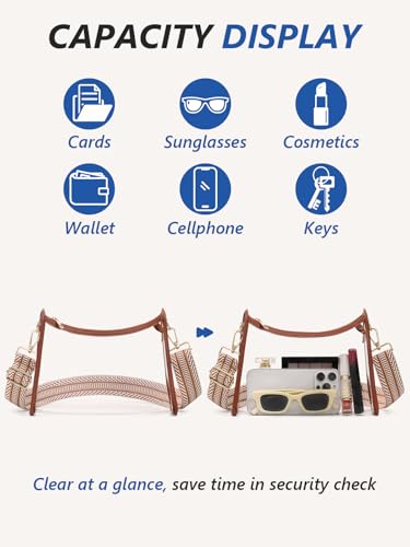 Image of Clear Bag for Stadium Events, Clear Purse Crossbody Stadium Bag