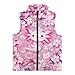 TOADDMOS Axolotl Girls Sleeveless Vests Size 3T Comfortable Cherry Blossom Sleeveless Jacket Full-Zip Fall Winter Warm Outerwear Stylish Girl Vest 3T Fall Outfits Fashion Clothing