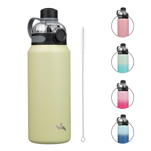 Image of Konokyo 32 oz Insulated Stainless Steel Water Bottle with Straw Lid