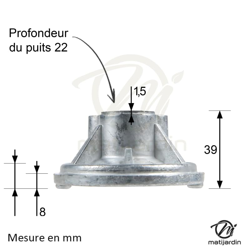 Matijardin - Supporto lama, mozzo per tosaerba compatibile con Husqvarna, Partner 515131064, 515131064, 5310050-29