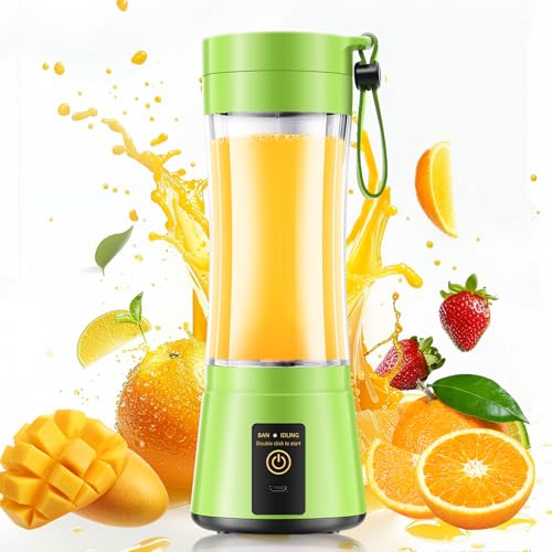 Image of Portable Blender for Smoothies & Shakes - Personal Blender with 12Oz Traveling Cup, BAP Free, 6 Stainless Steel Blades, Freshly Squeezed for Office /Picnic /Sports
