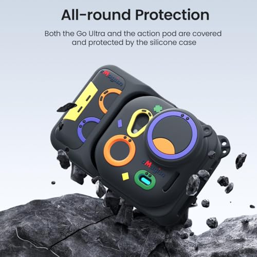 Funda de silicona para Insta360 GO Ultra negra miniatura 2