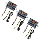 DIANN 3pcs XH-W3002 Digital Temperature Controller 110-220V LED Thermostat Switch Temperature Relay