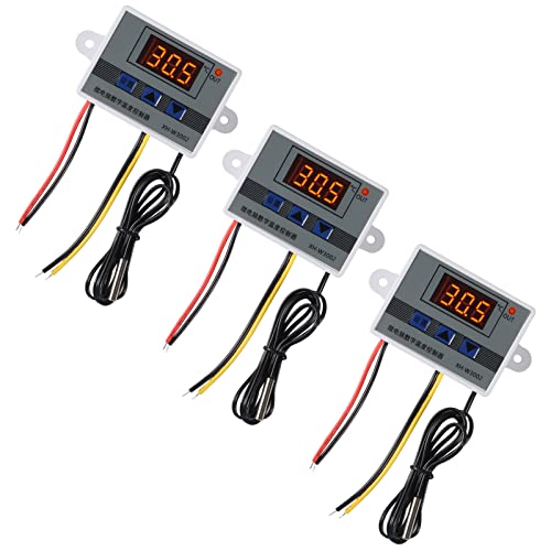 Diann 3Pcs Xh-W3002 Digital Temperature Controller 110-220V Led Thermostat Switch Temperature Relay Switch Module With Waterproof Probe Programmable Minus 50 To 110 Degree #TOP4