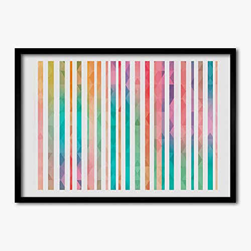 Cadre MDF Tulup 70x50 cm pour Égayer une Pièce Sombre avec Tableau Arc-en-Ciel