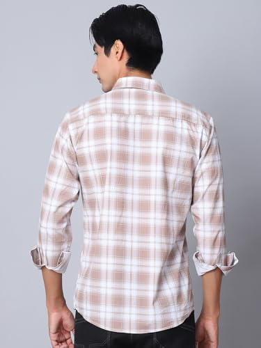 Image of Majestic Man Men Box Checkered Slim Fit Cotton Casual Shirt