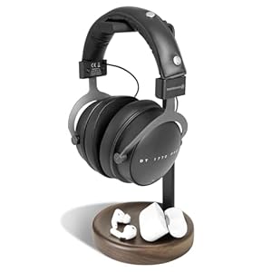 GEVO Headphone Stand for Desk – wooden Headset stand for desk – wooden Headphone Holder with Airpods Max and More