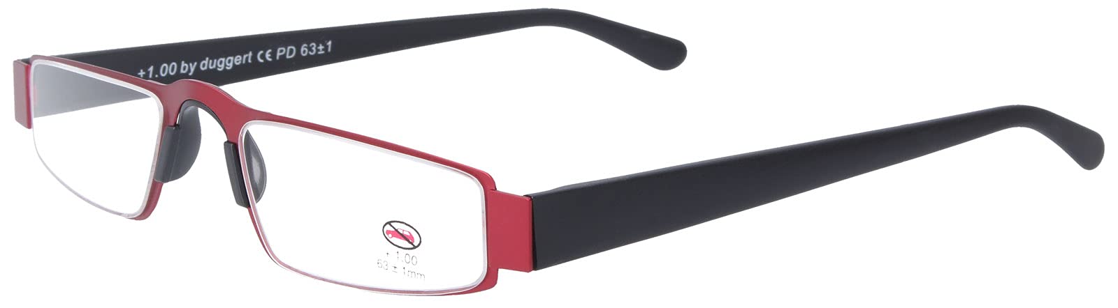 Premium I-MAG okulary do czytania/czytania w kolorze czerwonym