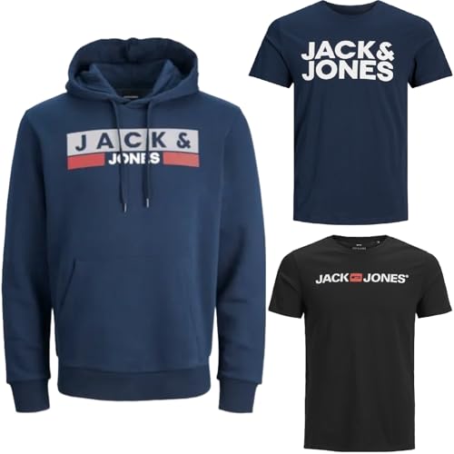 JACK & JONES Sudadera con capucha para hombre de 3 piezas, tallas grandes 3XL, 4XL, 5XL, 6XL, 7XL, 8XL Bigsize Box 13 3XL alto