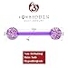 Forbidden Body Jewelry 14g 16mm (5/8 Inch) Hypoallergenic PTFE Flexible Purple Ultra Glitter Nipple & Tongue Ring Barbell