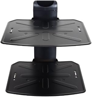 VideoSecu 2 Shelf DVD DVR VCR Wall Mount Bracket Component Shelf for DVD