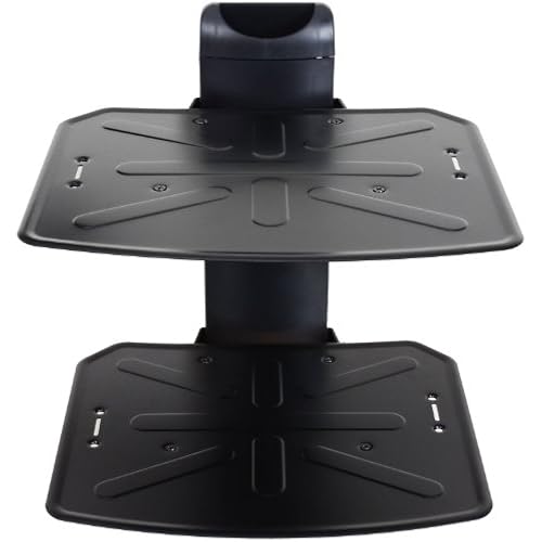 VideoSecu 2 Shelf DVD DVR VCR Wall Mount Bracket Component Shelf for DVD Player DDS Receiver Video Audio Cable Box MDVD04B WP6