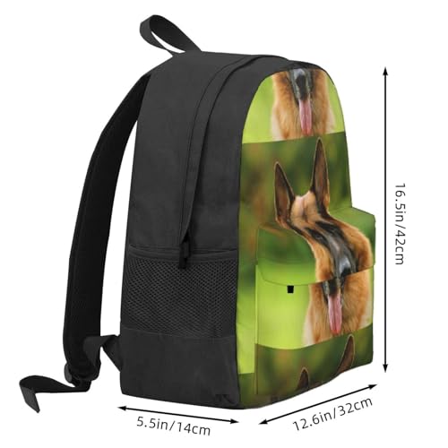 Sac à dos berger allemand avec compartiment PC 15 pouces pour école et loisirs - 3