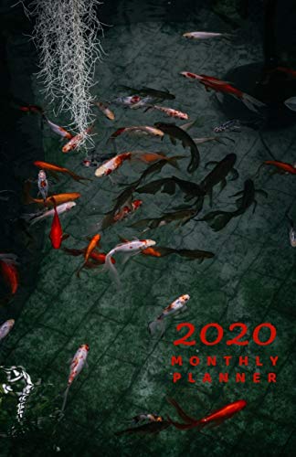 2020 Monthly Planner: Japanese Koi Fish Pond - Small Pocket Calendar 5.06 x 7.81