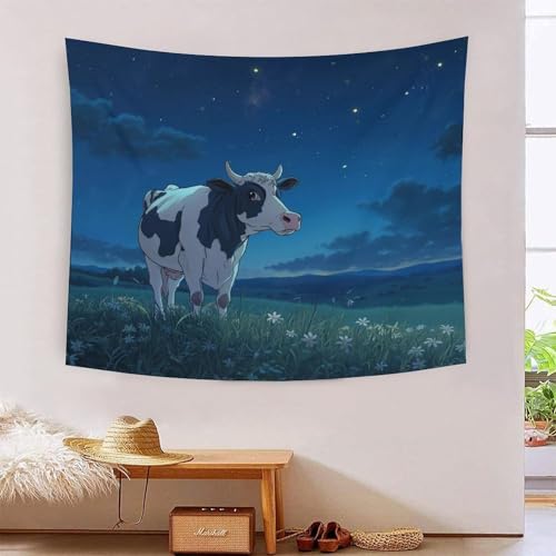 Tapisserie vaches laitières 3D grand style décoration murale en tissu haut de gamme