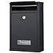 Produktbild Bakaji 2832145 Wandbriefkasten aus Edelstahl Buca Lettere für den Außenbereich, mit Schlüssel, Schwarz