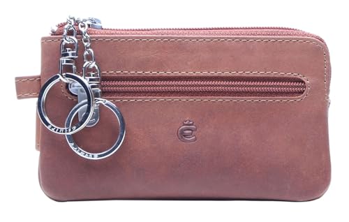 Estuche para llaves compacto contra arañazos Esquire Brown 02 unisex