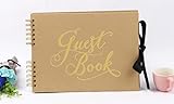 KIJETA Polaroid Wedding Guest Book, 11.5 x 8.5 inches, 80 Blank Pages Guestbook for Funeral, Baby Sh