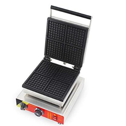 Hanchen Kommerzielle Waffelmaschine 4 Scheiben quadratisch belgische Waffeleisen Maschine Bäcker Deep Fill NP-505 mit Temperatur-/Zeitkontrolle No-Stick Beschichtung CE 220V – Bild 7