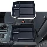 Zxiaochun Center Console Organizer Compatible with 2021 2022 2023 2024 Ford F150 Interior Accessories, Armrest Box Insert Storage Tray (Full Console w/Bucket Seats ONLY) Black Trim