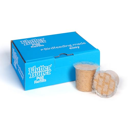 Jacobi Jayne Flutter Butter EcoRefills - Peanut Butter for Birds - Original Flavour Wild Bird Food - Ultra-Convenient Eco-Friendly Bird Feed - Pack of 6 Refills Original
