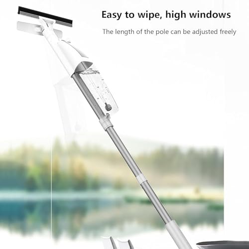 Image of Rubber Cleaner Window Screen Squeegee with Spray Professional Window Squeegee Cleaner, Spray Type Window Cleaner, PP Aluminum Rod, Floating Mechanism Wiping Head, Glass Cleaning Tools