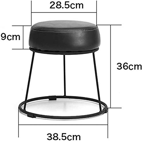 Meuble Pratique en Fer Forgé et Cuir PU Vert Haute Finition - 2