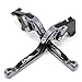 Kit De Embrague Palancas para Aprilia RS 125 RS125 2006-2010 Palanca De Embrague De Freno Plegable De Motocicleta De Aluminio De Aviación CNC Cubre Puños del Manillar Pit Bike (Color : A)
