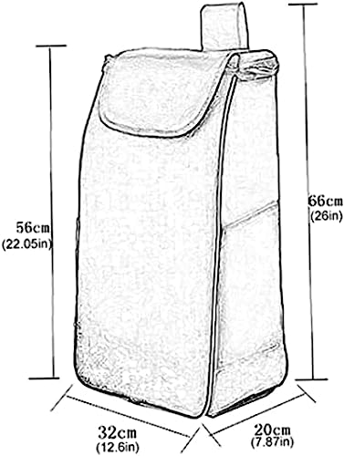 Stafeny Einkaufswagen-Ersatztasche, tragbar, wasserdicht, Oxford-Stoff, Einkaufswagen, Taschen, Trolley-Zubehör (blau)