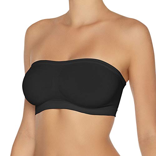 Kit 3 Tops Bandinis, Hanes, Feminino, Preto, M
