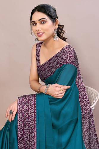 Image of MIRCHI FASHION Saree for Woman Chiffon Madhubani Print | Breathable Comfortable Printed Saree for Office and Regular Use (Available in 15 Designs)