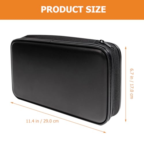 Almacenamiento de CD para coche porta discos portátil anticaídas negro 3
