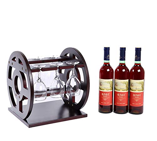 Soporte para vino CGF para 3 botellas y 6 copas miniatura 5