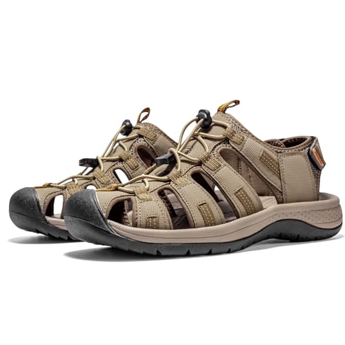 i78 Mens Athletic Hiking Sandals Closed Toe Outdoor Sport Sandals for Trail Beach Walking Waterproof Lightweight Casual2