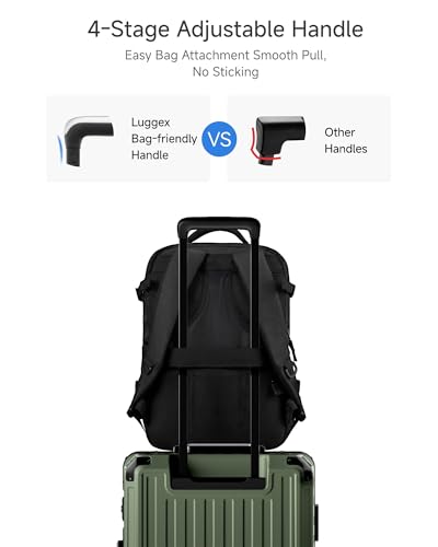 Image of LUGGEX Carry On Luggage with Spinner Wheels, 8010S Aluminum Frame Zipperless Polycarbonate Hard Shell Suitcase (ZX-Core, Green, 21 Inch)