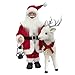 Produktbild Animierter Weihnachtsmann mit Rentier 67 cm  Bewegliche Arme & Körper mit Soundeffekten  Batteriebetriebene Weihnachtsfigur  Lustige Dekofigur für Weihnachten  Ohne Kabel  SHXCD2410