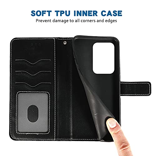 Fdcwtsh Compatible With Samsung Galaxy S10 Lite Wallet Case And Wrist Strap Lanyard Leather Flip Cover Card Holder Stand Cell Accessories Phone Cases For Glaxay S10Lite S 10 10S Galaxies A91 Black thumb #5