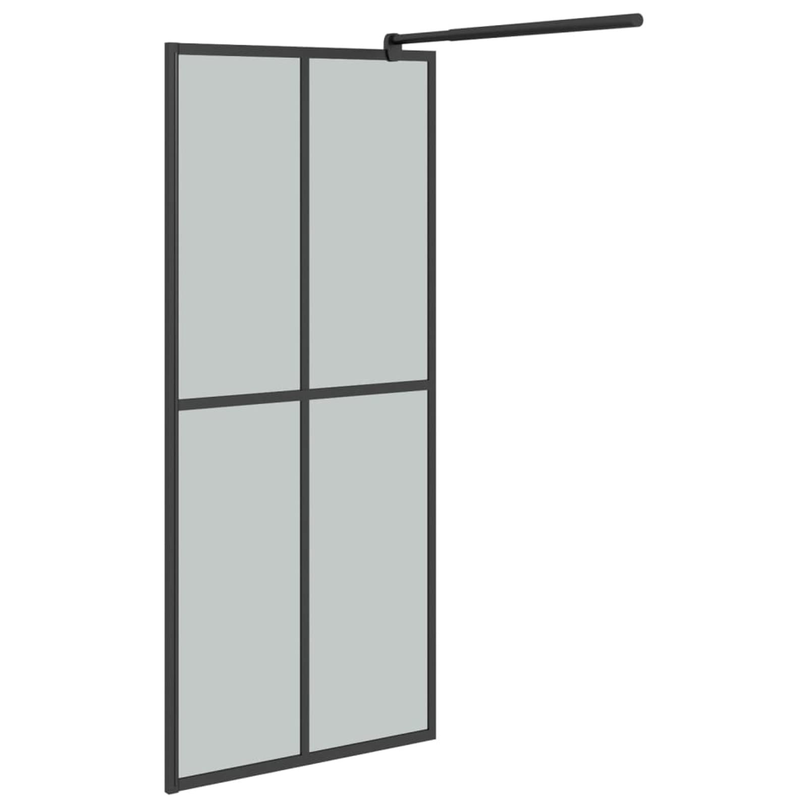 LAPOOH Mampara de Ducha accesible Vidrio Templado Oscuro 80x195 cm, Mampara Bañera, Mampara Baño Ducha, Cabina De Ducha, Mampara Baño