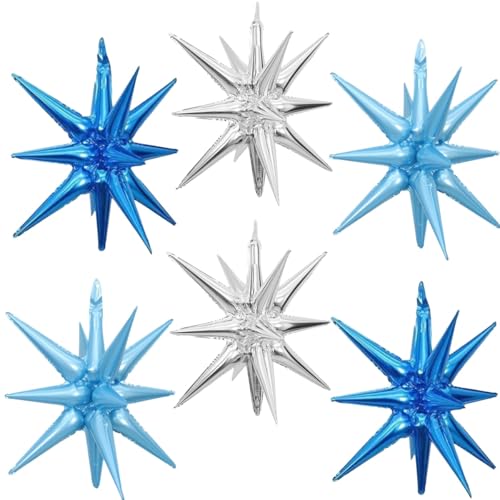 6 pcs star  ^ o[ D 55.8 cm/6 Explosion Star Balloon aAALOȂǂ̃p[eB[ ()