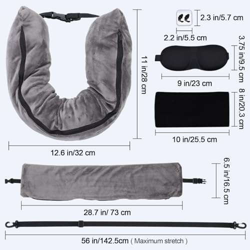 Set 2 Almohadas de Viaje Ajustables para Cuello miniatura 2