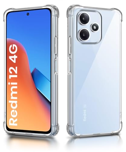 Image of WOW IMAGINE Soft Silicone Back Case Cover for Mi Redmi 12 4G | Clear TPU Case | Cushioned Edges for Ultimate Protection Mobile Back Cover Case - Transparent