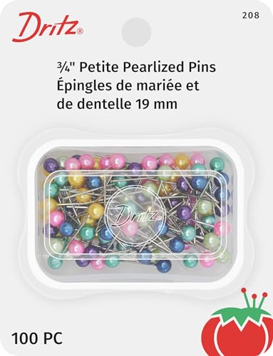 Dritz 3/4' Petite Pearlized Pins, 100 Count, Assorted...
