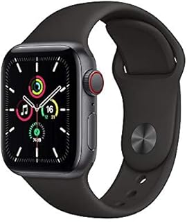 【Refurbished】 Apple Watch SE (GPS + Cellular Model) - 40mm Space Gray Aluminum Case and Black Sport Band