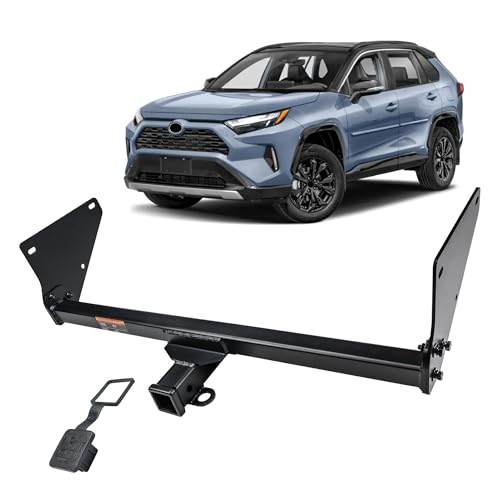 Autekcomma Class 3 Trailer Hitch Compatible with Toyota RAV4 2019-2025 Tow Hitch 2-Inch Receiver Multi-Fit Hitch to Receive Ball Mount Cargo Carrier Bike Rack Black Matte Powder Coated. 13416