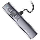 Mando a distancia de presentación Plug & Play – ① Norwii N95 recargable para presentador compatible con Hyperlink página arriba/abajo, negro/pantalla completa, interruptor y cierre de ventanas. ②Además, el clicker de presentación de diapositivas soporta la función personalizada de teclas (necesita descargar software de nuestro sitio web oficial), los botones se pueden personalizar como reproducción multimedia, pausa, pista anterior/siguiente, etc.