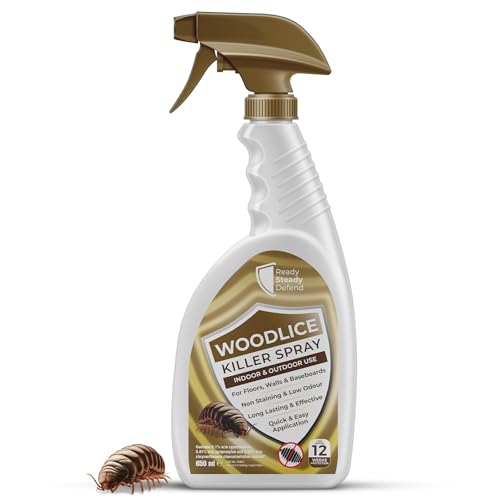 Woodlice Killer Spray 650ML: Ultimate Solution for Indoor and Outdoor Pest Control Long-Lasting Woodlouse Killer Effective Woodlice Repellent Safe for Home Use - None Staining & Low- Odour