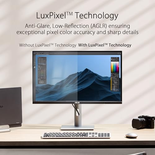 ASUS ProArt Display 27” 1440P Professional Monitor (PA278CFRV) - IPS, QHD (2560 x 1440), Pre-Calibrated, 95% DCI-P3, Daisy-chain, 100Hz, LuxPixel AGLR, Calman Verified, USB-C 96W, HDR400, 3yr warranty - Image 4