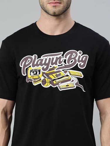 Image of XTEP PlayinBig Basketball Series, Basketball T-Shirts, Topwear, 100% Polyester, Basketball Inspired Style, Loose Fit, Basketbal Chest Print T-Shirt for Men (Multi Color Options)