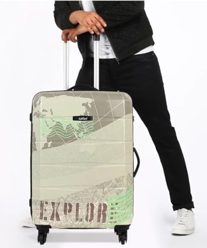 Image of Safari Printed Medium Size 24 Inch Trolley Bag for Travel with Dual Wheels Explore