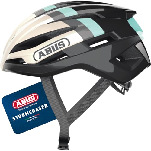 ABUS Rennradhelm StormChaser - Leichter und komfortabler Fahrradhelm für professionellen Radsport für Damen und Herren - Gold/Türkis… – Ansicht 1